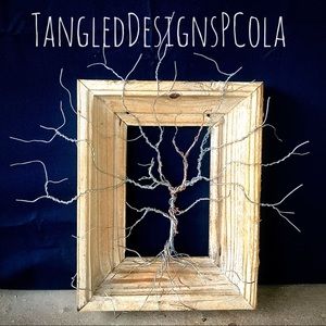 Framed Wire Tree Sculpture